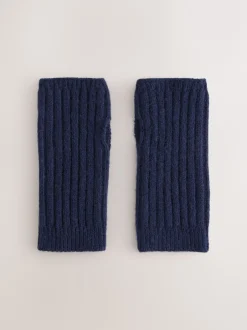 Mutsen, Handschoenen En Sjaals|Next - Ribbed Handwarmer Gloves 1 Pack Marineblauw
