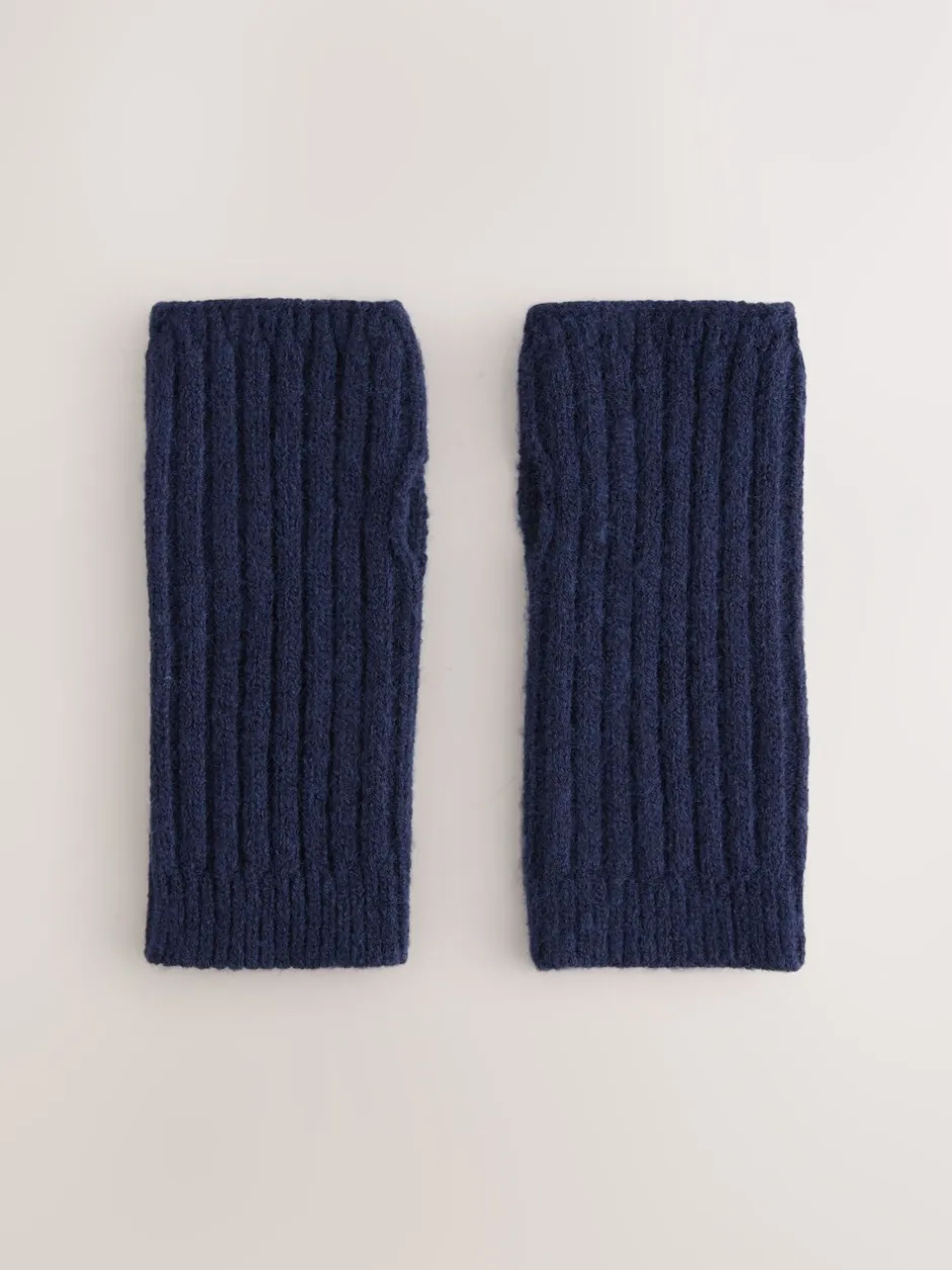 Mutsen, Handschoenen En Sjaals|Next - Ribbed Handwarmer Gloves 1 Pack Marineblauw