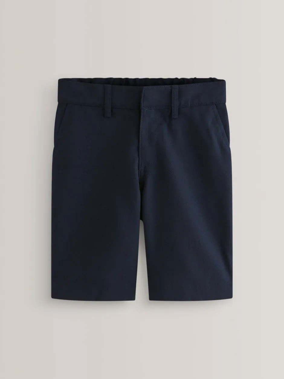Shorts|Next - Schoolshorts zonder plooien (3-14jr) Marineblauw