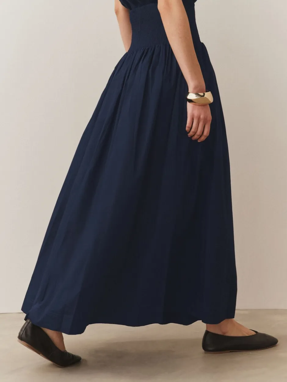 Rokken*Next - Shirred Maxi Skirt Marineblauw