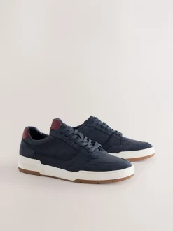 Sneakers*Next - Smart Casual Trainers with Suede Trim Marineblauw
