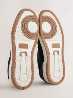 Sneakers*Next - Smart Casual Trainers with Suede Trim Marineblauw