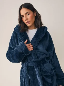 Badjassen|Alle Nacht- En Loungekleding*Next - Sneeuw kamerjas Marineblauw