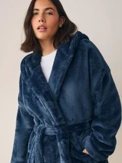 Badjassen|Alle Nacht- En Loungekleding*Next - Sneeuw kamerjas Marineblauw