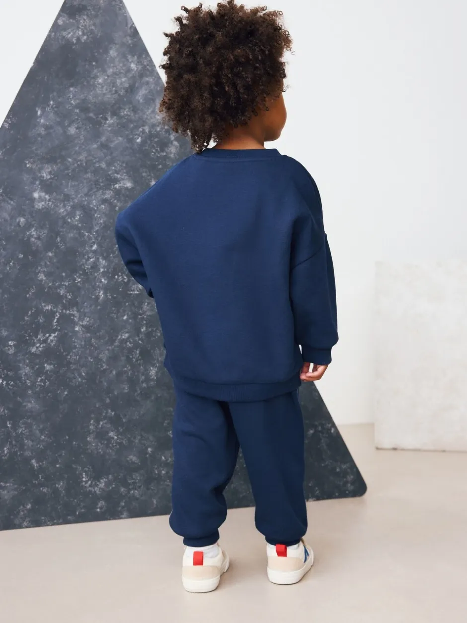 Joggingbroeken|Sweaters En Hoody´S|Next Marineblauw - Spidey set van sweatshirt met ronde hals en joggingbroek (9mnd -8jr)