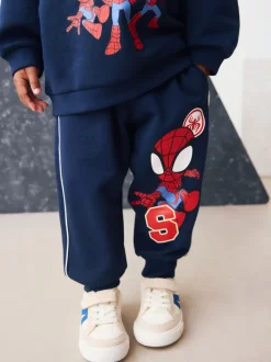Joggingbroeken|Sweaters En Hoody´S|Next Marineblauw - Spidey set van sweatshirt met ronde hals en joggingbroek (9mnd -8jr)