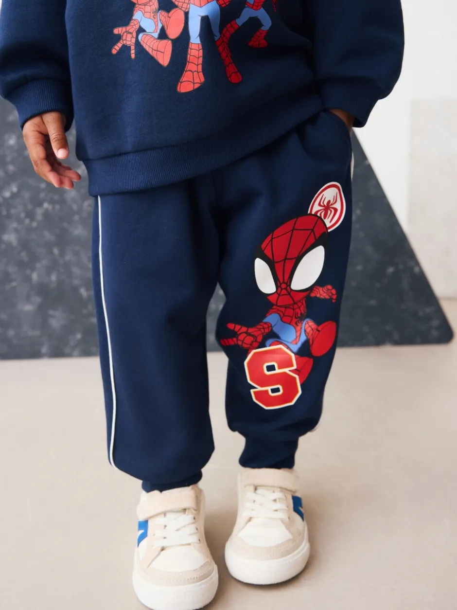 Joggingbroeken|Sweaters En Hoody´S|Next Marineblauw - Spidey set van sweatshirt met ronde hals en joggingbroek (9mnd -8jr)