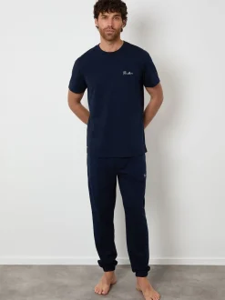 Pyjama's|Threadbare Marineblauw - pyjamaset