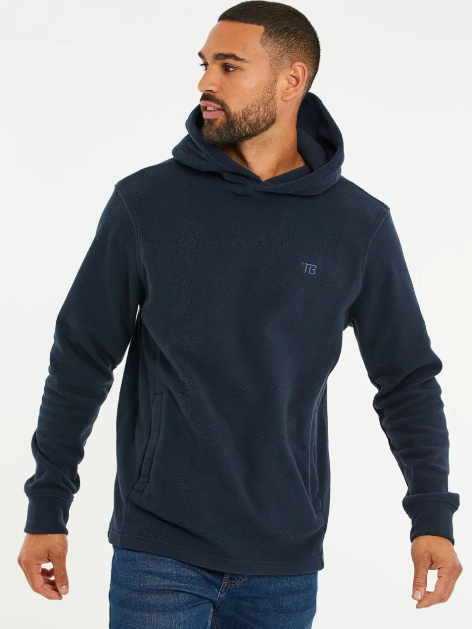 Sweaters En Hoody´S|Sweaters En Hoody´S|Threadbare - pullover-hoody van microfleece Marineblauw
