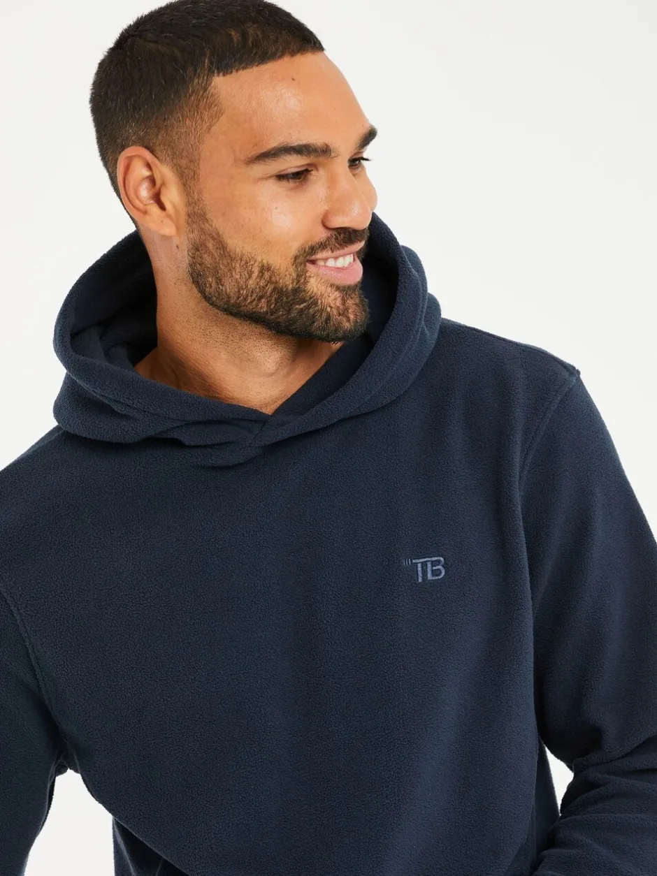 Sweaters En Hoody´S|Sweaters En Hoody´S|Threadbare - pullover-hoody van microfleece Marineblauw