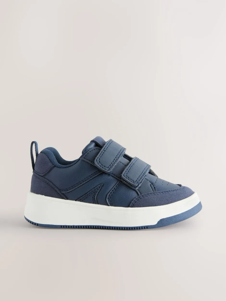 Eerste Schoentjes|Sneakers*Next - Trainers met Klittenbandsluiting en twee banden Marineblauw