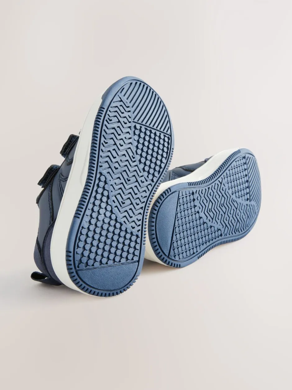 Eerste Schoentjes|Sneakers*Next - Trainers met Klittenbandsluiting en twee banden Marineblauw