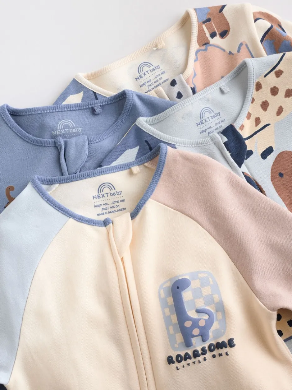 Multipacks|Babypakjes En Babypyjama's|Next - Verpakking van 4 baby pyjama's met tweewegrits (0mnd -2jr) Marineblauw