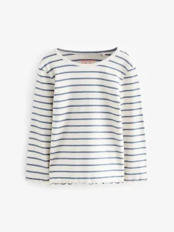 Tops|T-Shirts*Next - Verpakking van 5 geribbelde tops met lange mouwen (3mnd -7jaar) Marineblauw