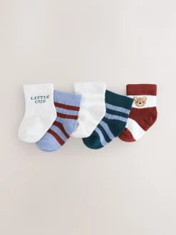 Sokken En Panty's|Sokken*Next - Verpakking van 5 paar babysokken (0 mnd-2 jr) Marineblauw