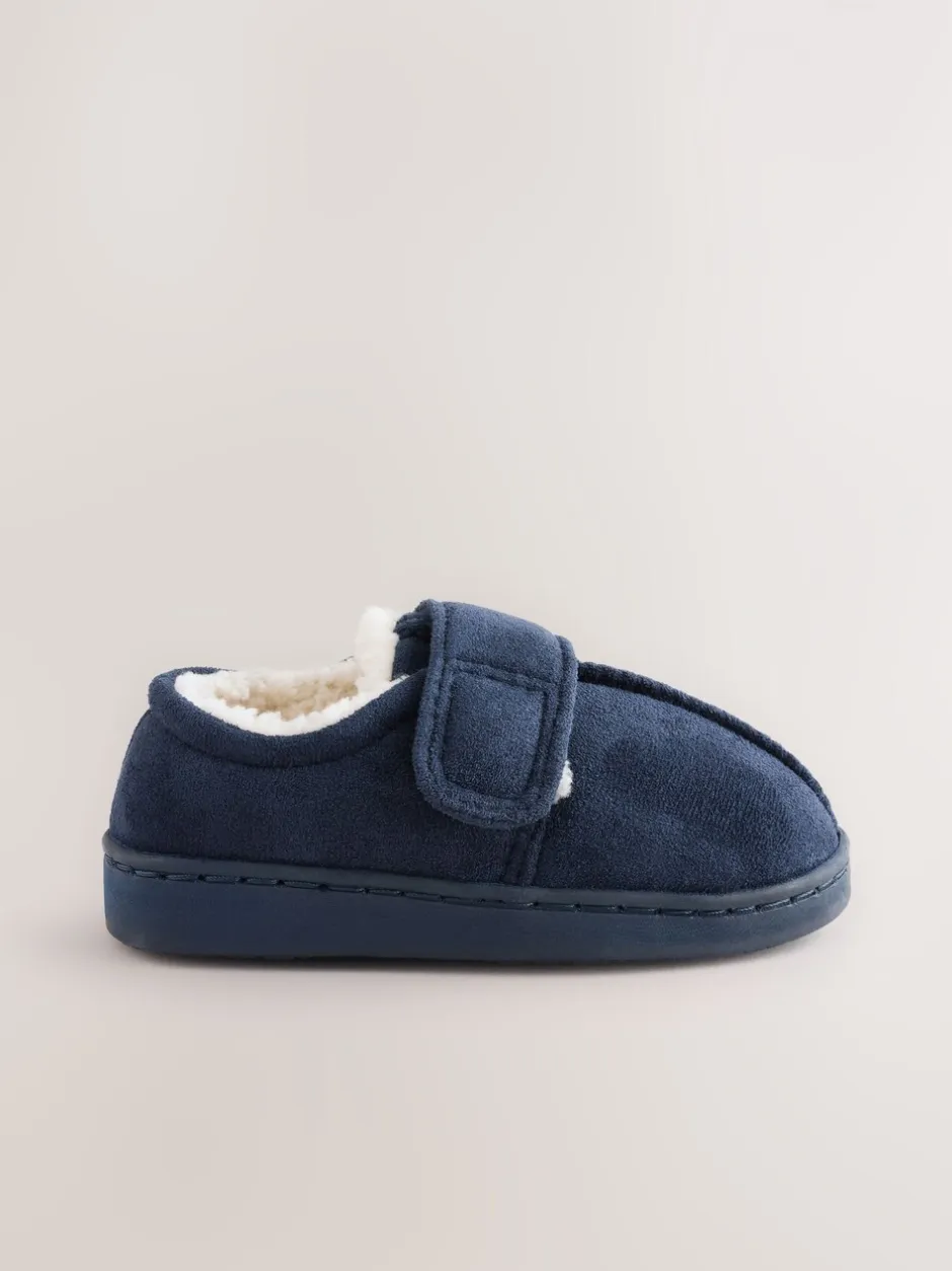 Pantoffels*Next - Warm gevoerde pantoffels met kuipzool Marineblauw