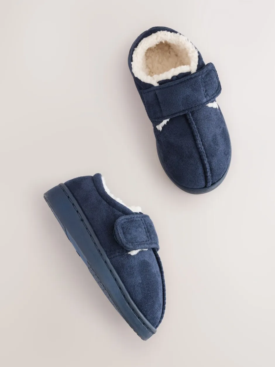 Pantoffels*Next - Warm gevoerde pantoffels met kuipzool Marineblauw