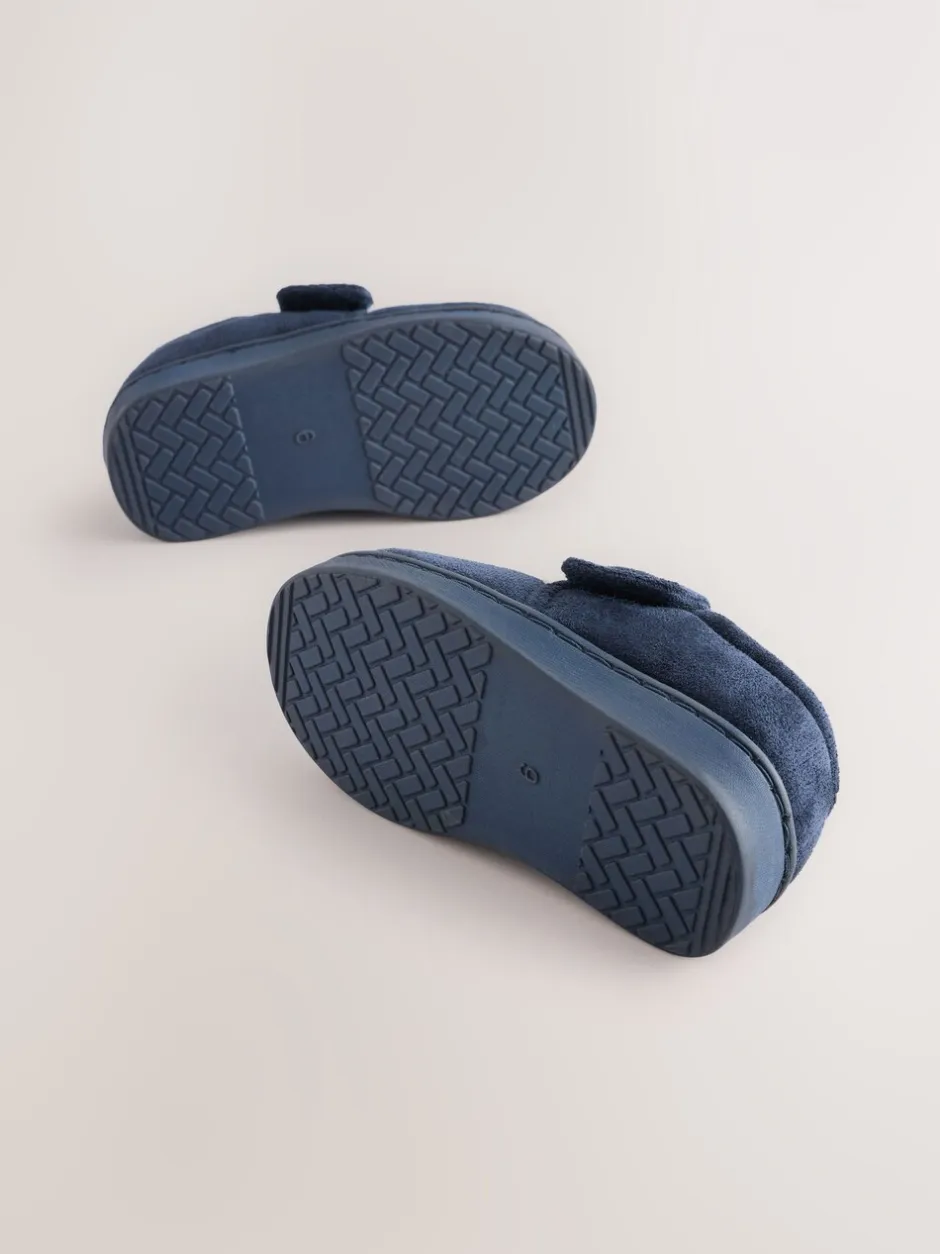 Pantoffels*Next - Warm gevoerde pantoffels met kuipzool Marineblauw