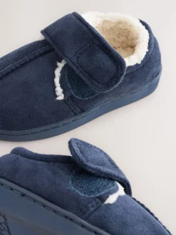 Pantoffels*Next - Warm gevoerde pantoffels met kuipzool Marineblauw