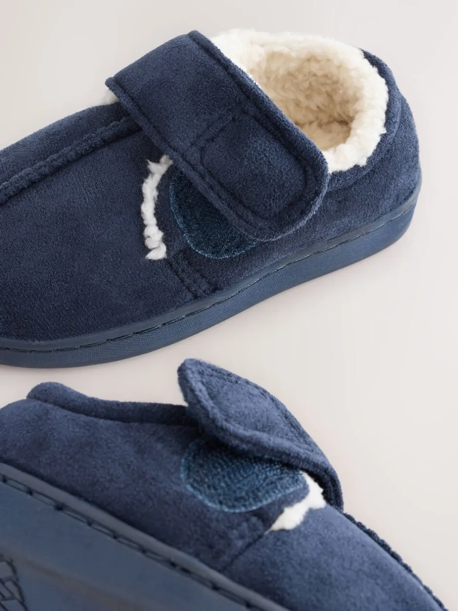 Pantoffels*Next - Warm gevoerde pantoffels met kuipzool Marineblauw
