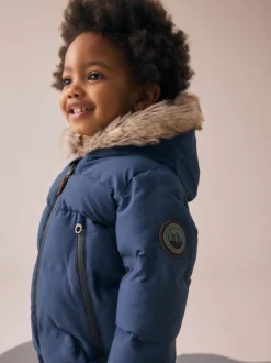 Jassen, Jacks En Kinderwagenpakjes|Jassen En Jacks*Next - Waterdicht gewatteerd sneeuwpak (3mnd-7jr) Marineblauw