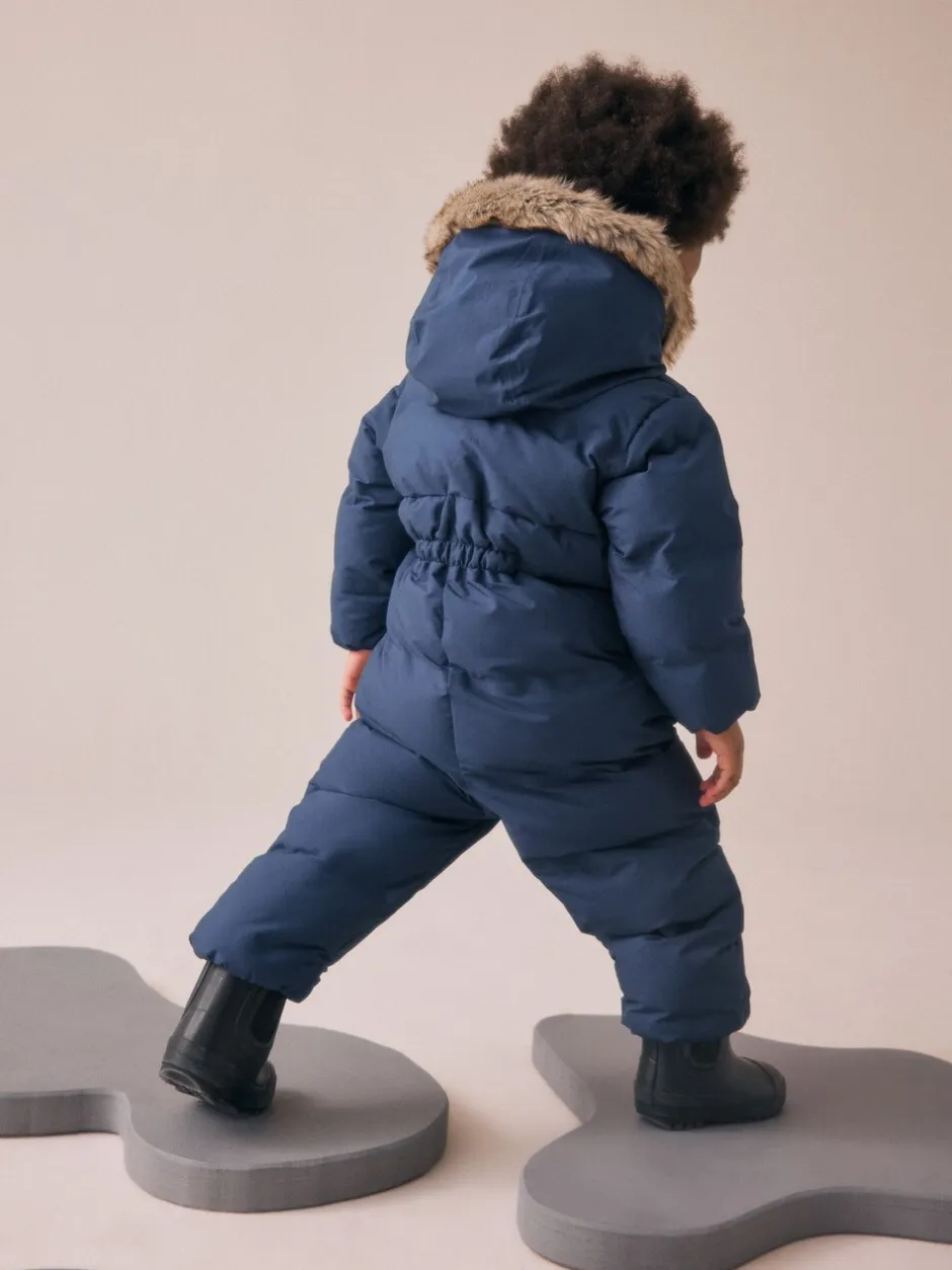 Jassen, Jacks En Kinderwagenpakjes|Jassen En Jacks*Next - Waterdicht gewatteerd sneeuwpak (3mnd-7jr) Marineblauw