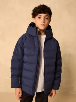 Schoolkleding|Jassen En Jacks*Next - Waterdicht halfzwaar jack met capuchon (3-17jr) Marineblauw