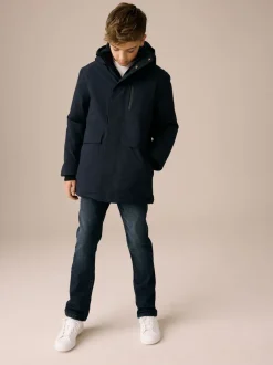 Schoolkleding|Jassen En Jacks|Next - Waterdichte parkajas (3-17jr) Marineblauw