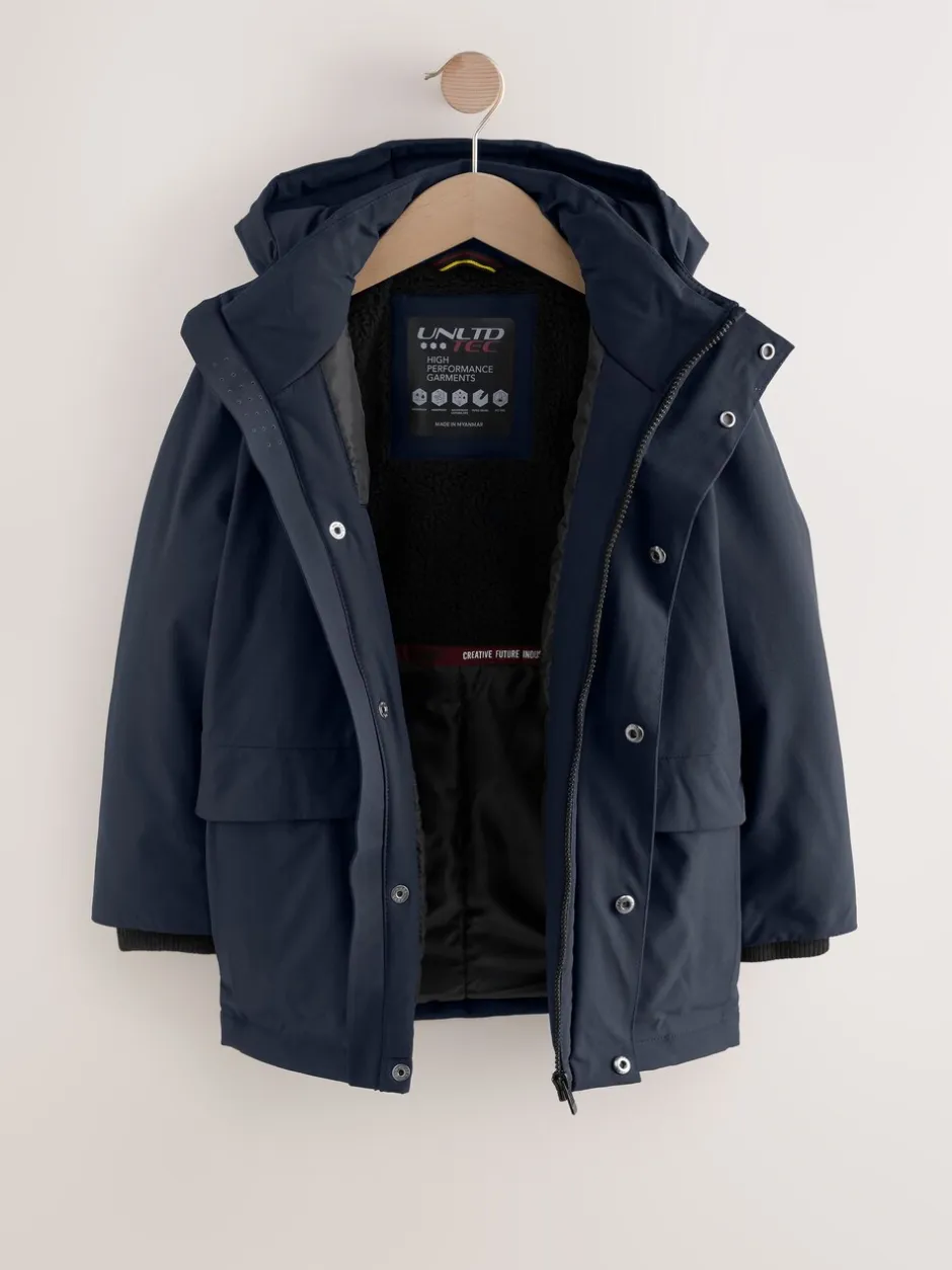 Schoolkleding|Jassen En Jacks|Next - Waterdichte parkajas (3-17jr) Marineblauw