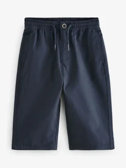 Broeken En Chino's*Next - Wijde pijpen 100% katoenen chino broek met elastische tailleband (3mnd-7jr) Marineblauw