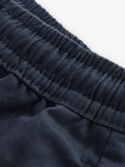 Broeken En Chino's*Next - Wijde pijpen 100% katoenen chino broek met elastische tailleband (3mnd-7jr) Marineblauw
