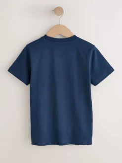 T-Shirts|Tops|Next Marineblauw Best Bro - Regular fit T-shirt met korte mouwen en grafische print (3-16jaar)
