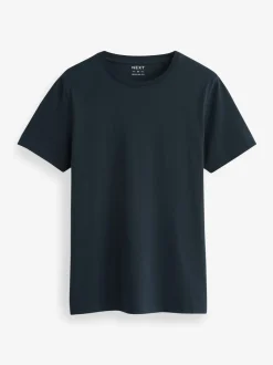 T-Shirts En Hemden*Next Marineblauw/ blauwgroen/ wit/ zwart/ groen/ bordeauxrood - Normale Pasvorm - Essential katoenen T-shirts verpakking van 6