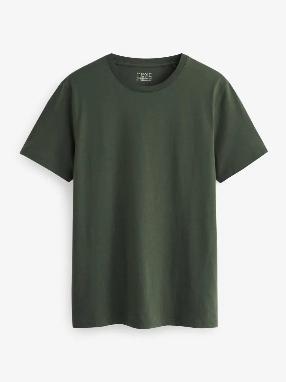 T-Shirts En Hemden*Next Marineblauw/ blauwgroen/ wit/ zwart/ groen/ bordeauxrood - Normale Pasvorm - Essential katoenen T-shirts verpakking van 6