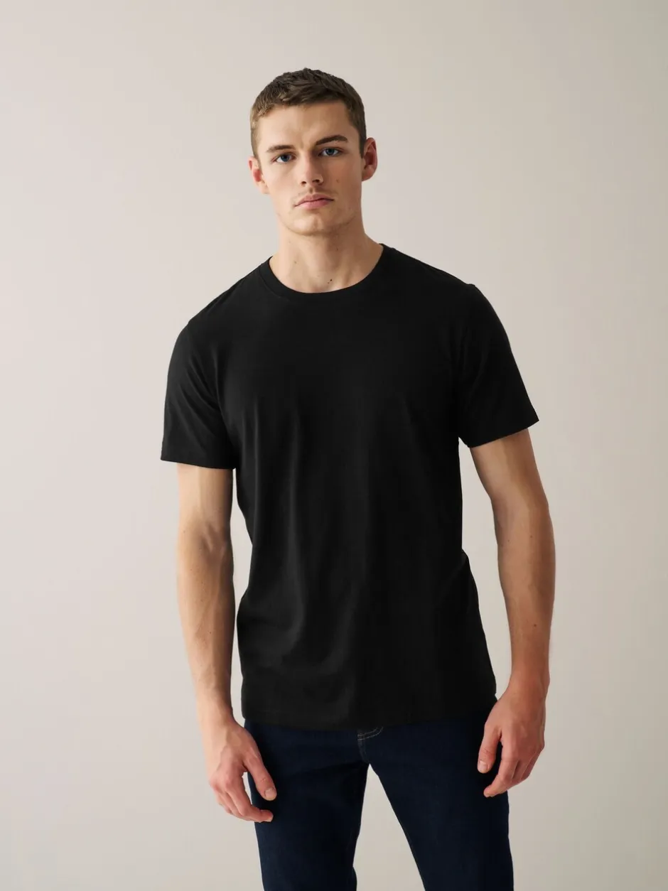 T-Shirts En Hemden*Next Marineblauw/ blauwgroen/ wit/ zwart/ groen/ bordeauxrood - Normale Pasvorm - Essential katoenen T-shirts verpakking van 6