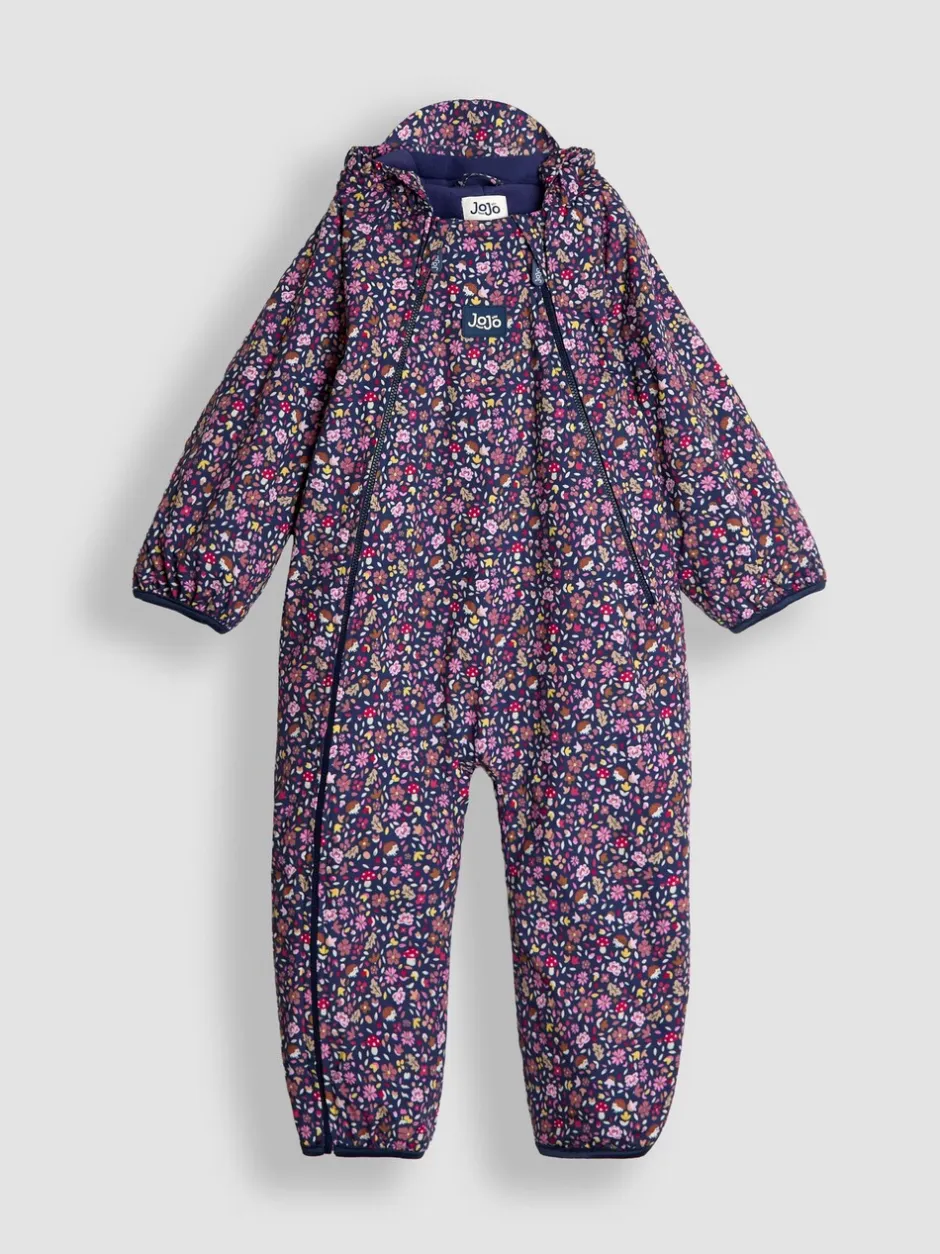 Jassen, Jacks En Kinderwagenpakjes|Jassen En Jacks*Jojo Maman Bébé - - Waterdicht regenpak met fleecevoering Marineblauw egel