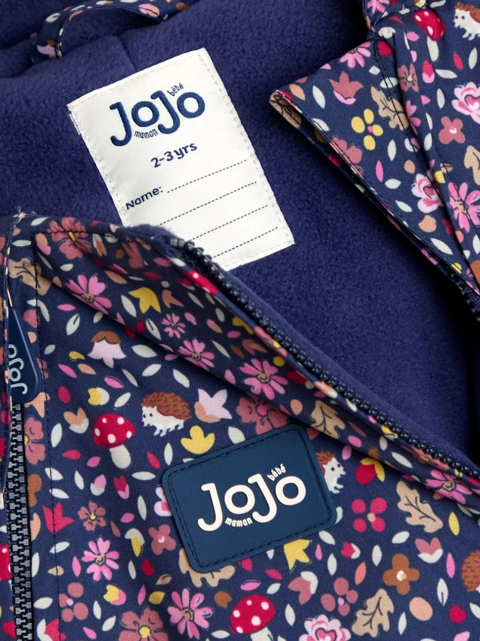 Jassen, Jacks En Kinderwagenpakjes|Jassen En Jacks*Jojo Maman Bébé - - Waterdicht regenpak met fleecevoering Marineblauw egel