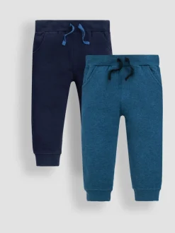 Jeans En Joggingbroeken|Joggingbroeken*Jojo Maman Bébé - - 2 joggingbroeken Marineblauw en indigoblauw