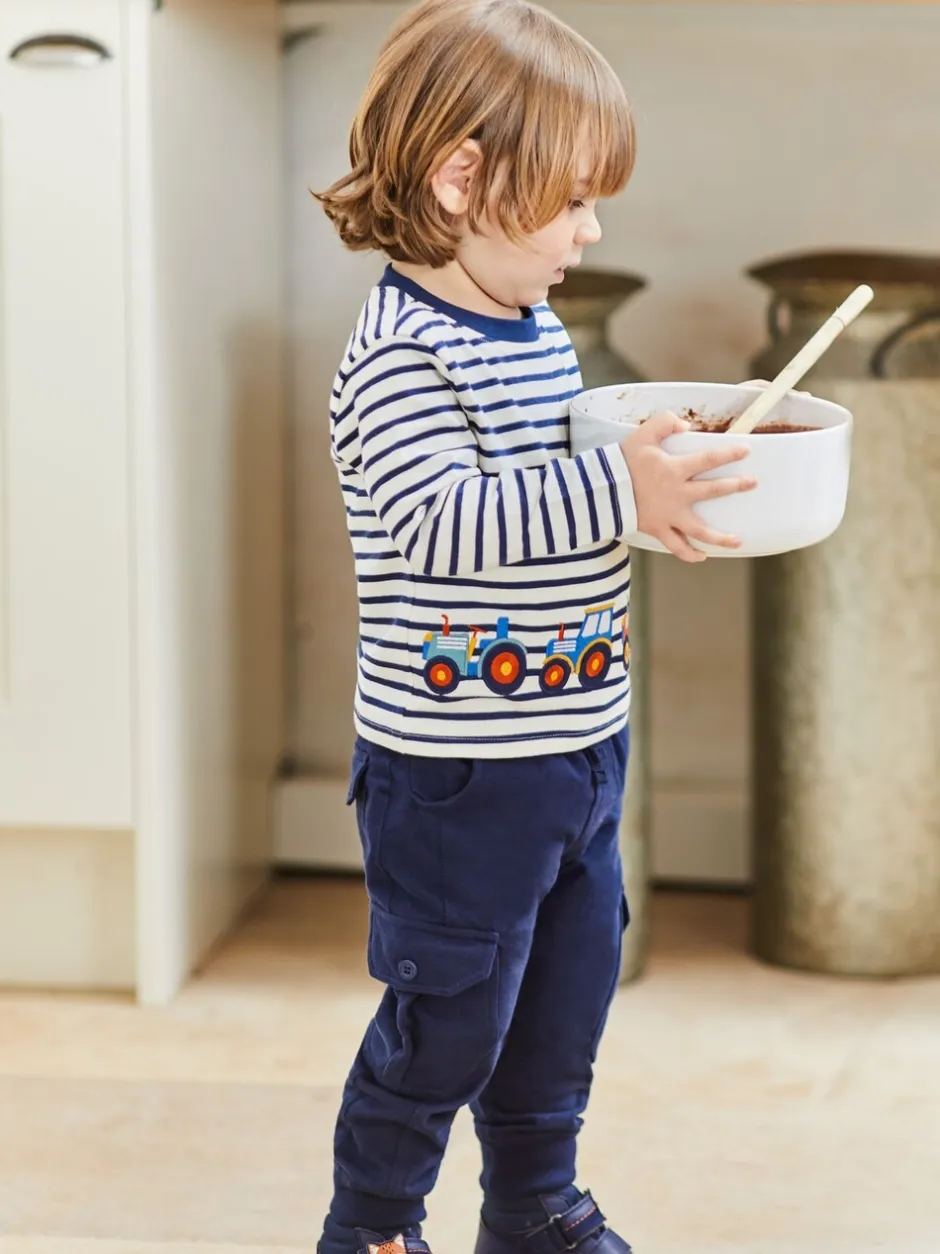 Jeans En Joggingbroeken|Jojo Maman Bébé - Cargo 100% Cotton Joggers 2 Pack Marineblauw en kakigroen