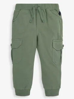 Jeans En Joggingbroeken|Jojo Maman Bébé - Cargo 100% Cotton Joggers 2 Pack Marineblauw en kakigroen