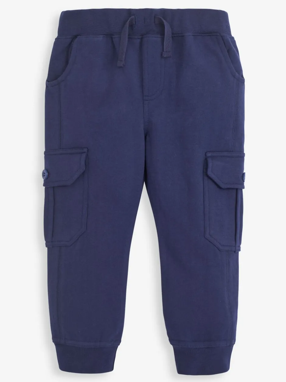 Jeans En Joggingbroeken|Jojo Maman Bébé - Cargo 100% Cotton Joggers 2 Pack Marineblauw en kakigroen