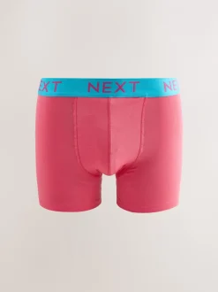 Ondergoed|Ondergoed|Next - Verpakking van 10 - Katoenrijke trunk boxers Marineblauw fel Paarse/ Oranje taillebanden