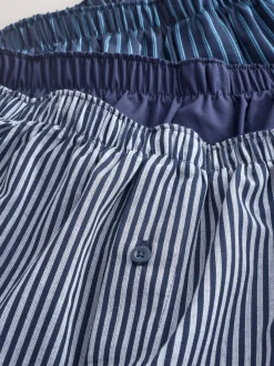 Ondergoed|Ondergoed|Next Marineblauw gemengd patroon - Verpakking van 4 - Geweven boxershorts van puur katoen