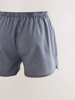 Ondergoed|Ondergoed|Next Marineblauw gemengd patroon - Verpakking van 4 - Geweven boxershorts van puur katoen