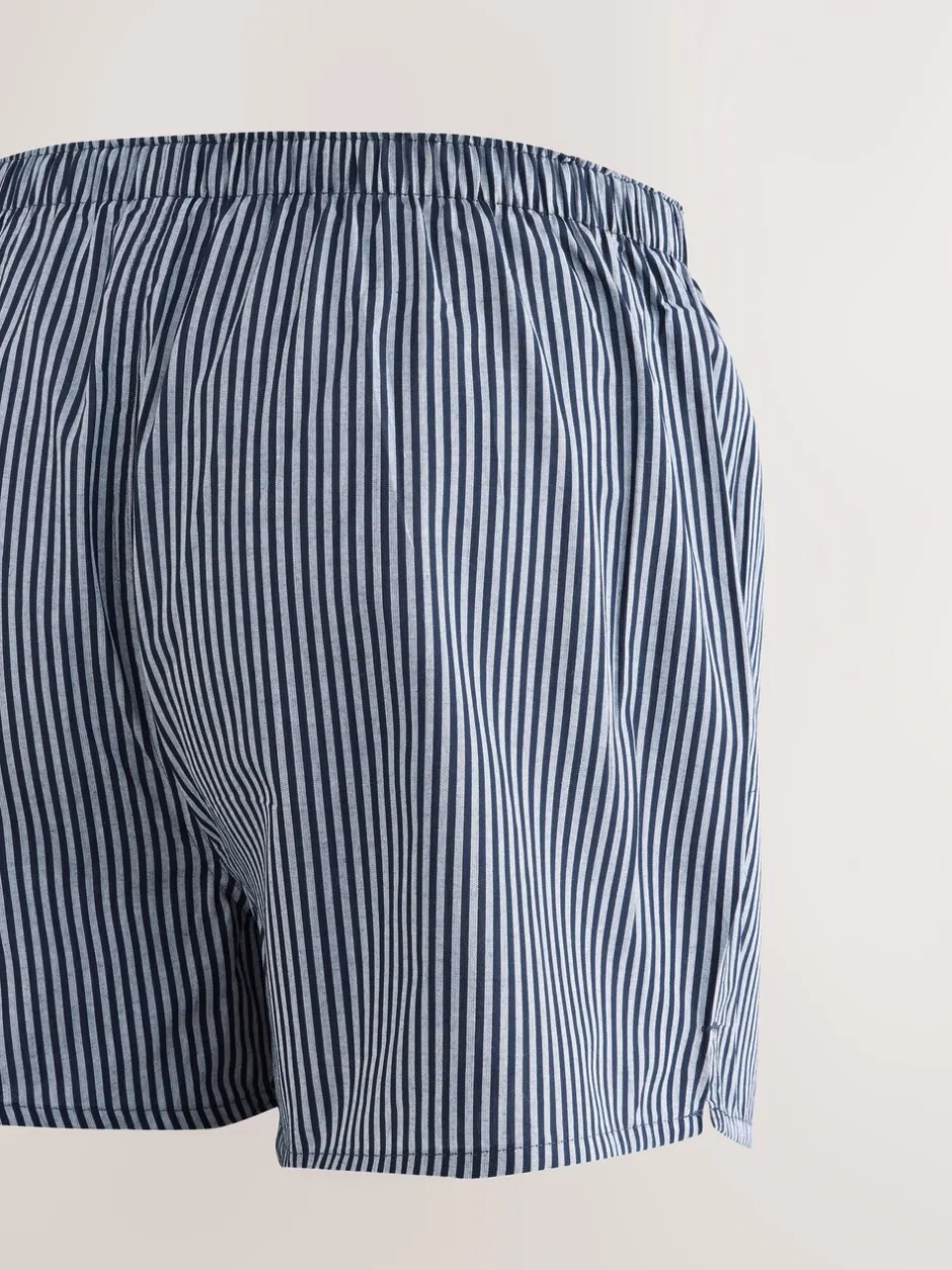 Ondergoed|Ondergoed*Next - Verpakking van 8 - Geweven boxershorts van puur katoen Marineblauw gemengd patroon