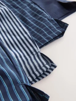 Ondergoed|Ondergoed*Next - Verpakking van 8 - Geweven boxershorts van puur katoen Marineblauw gemengd patroon