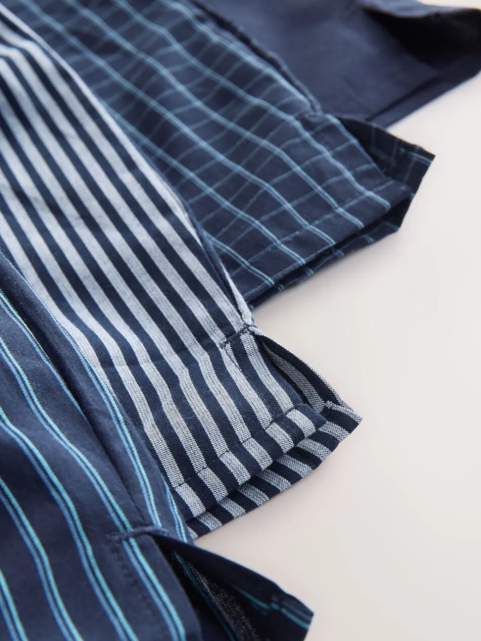 Ondergoed|Ondergoed*Next - Verpakking van 8 - Geweven boxershorts van puur katoen Marineblauw gemengd patroon