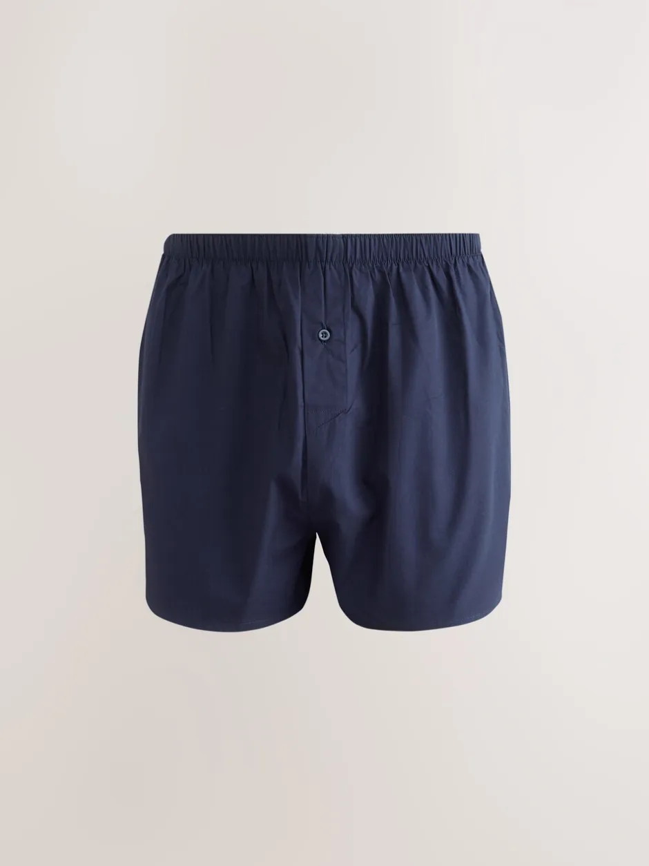 Ondergoed|Ondergoed*Next - Verpakking van 8 - Geweven boxershorts van puur katoen Marineblauw gemengd patroon
