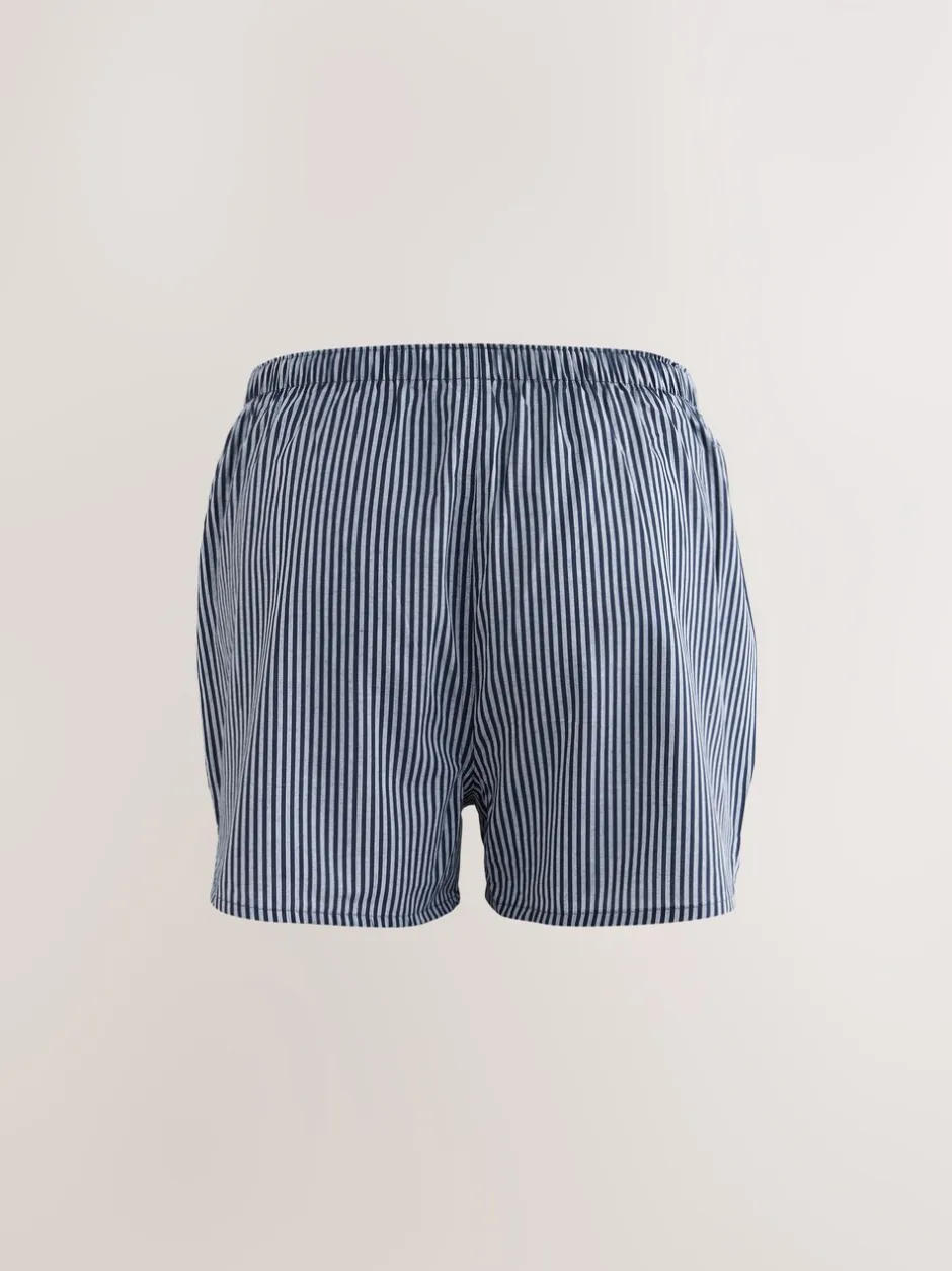 Ondergoed|Ondergoed*Next - Verpakking van 8 - Geweven boxershorts van puur katoen Marineblauw gemengd patroon
