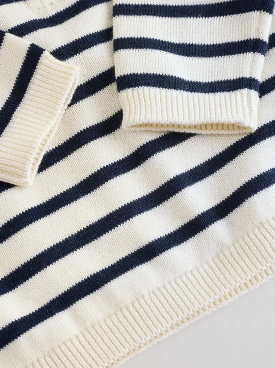 Broeken En Chino's|Shirts|Next - Babyset van gebreide top en broek (0mnd-2jr) Marineblauw gestreept